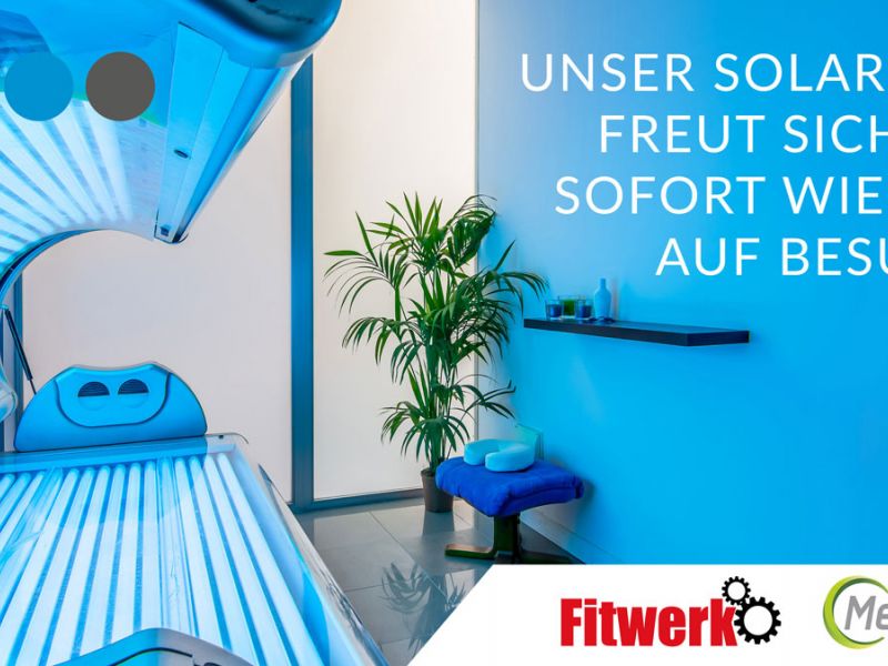 Ab sofort hat unser Solarium in unserem Fitnessstudio wieder geöffnet!
